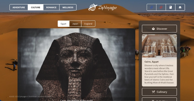 ZipVoyager.com Project Screenshot